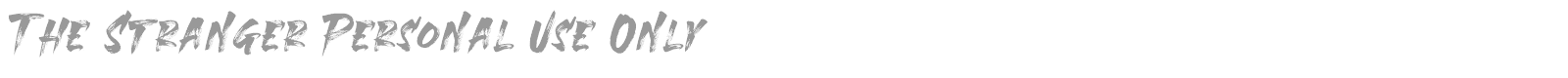 The Stranger font preview